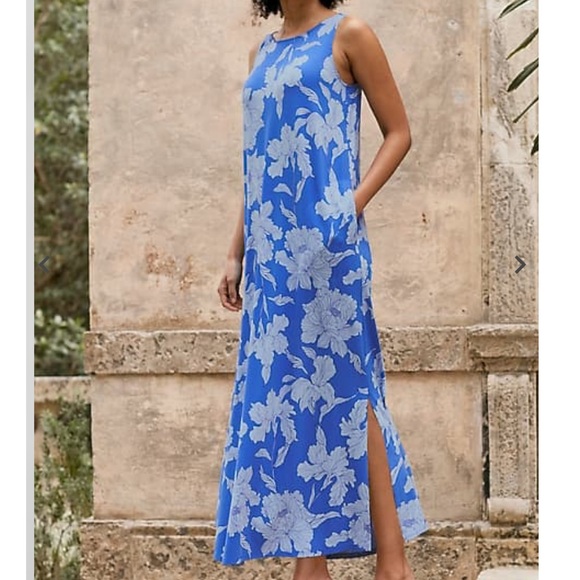 J. Jill Dresses & Skirts - J. Jill Blue Floral Maxi Dress